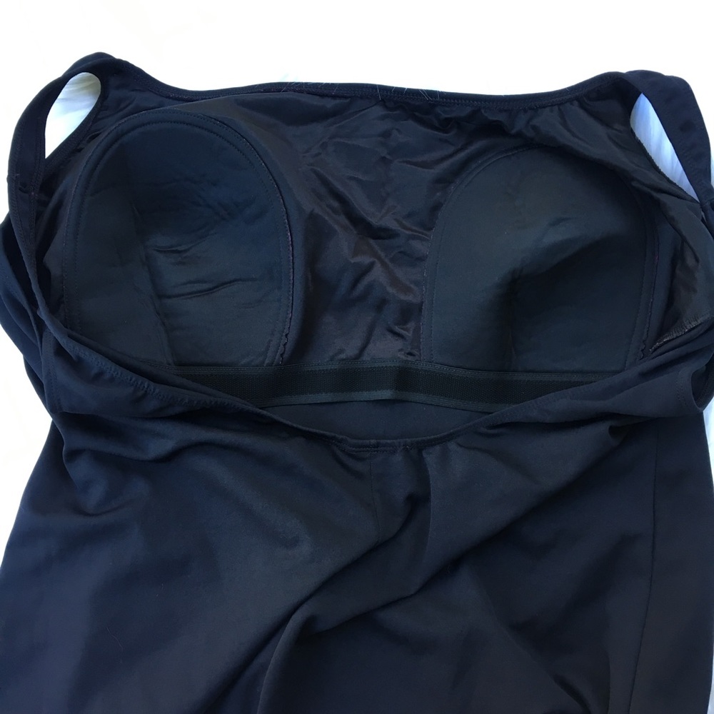 SOLD Plus Size Longitude One Piece SwimSuit Black - Picture 3 of 5
